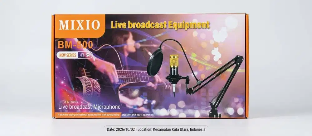 Paket Komplit Podcasting & Live Streaming (BM-800 + Soundcard V8 + Pha