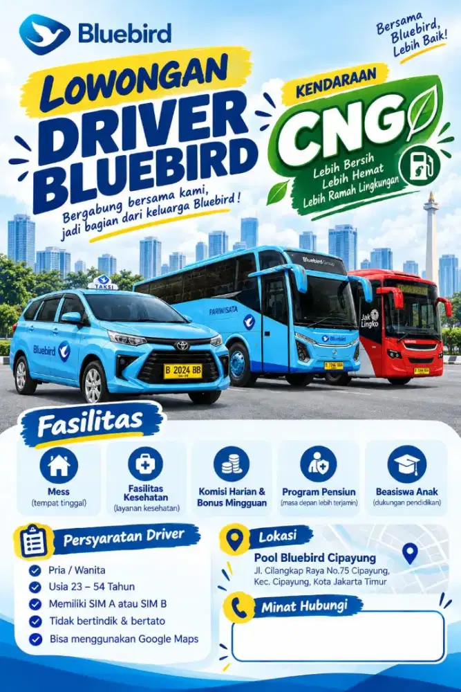 BUTUH 100 DRIVER TERCEPAT