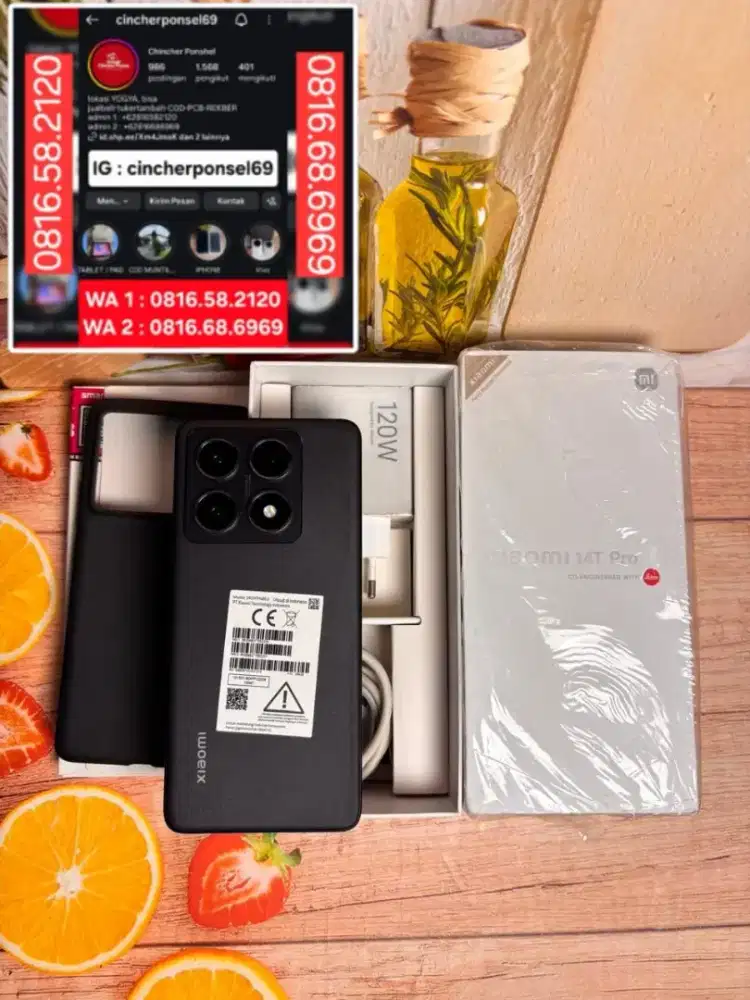 Jual hp likenew Xiaomi 14T PRO 12/256 istimewa siap pakai grns 12 26