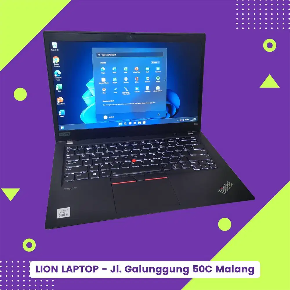 RAM 32GB Core i7 Gen 10 Slim SSD 256GB Lenovo Thinkpad T14S [02|10]