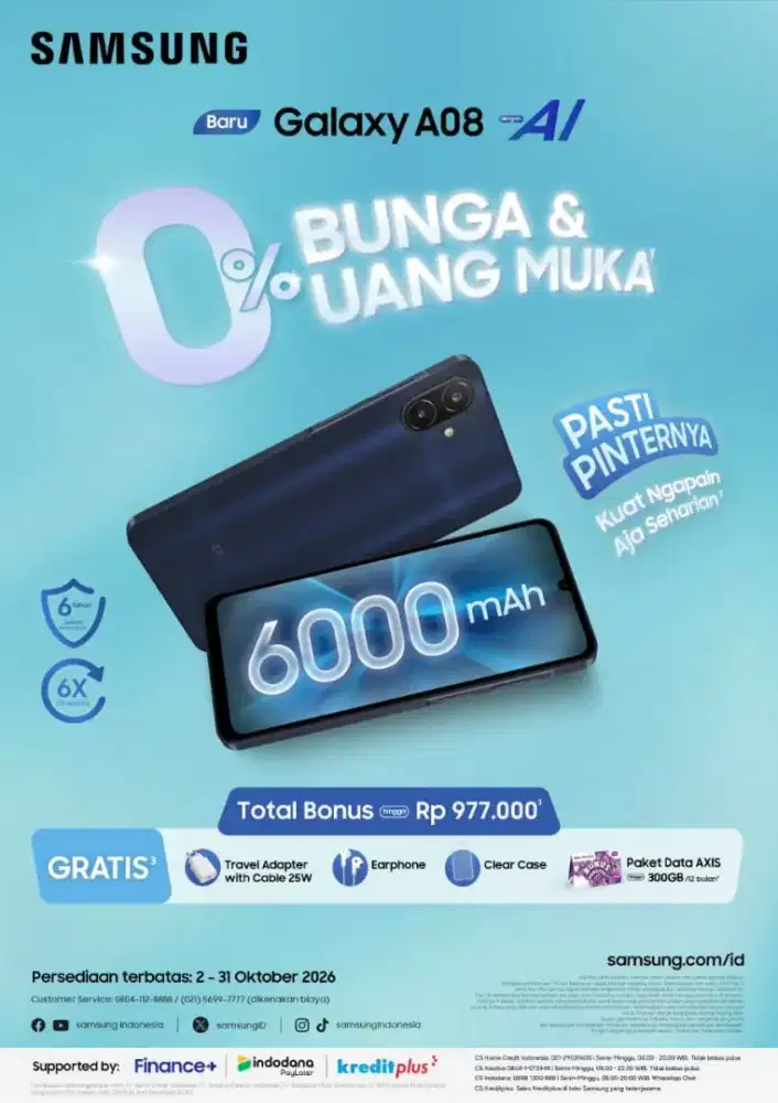 SAMSUNG GALAXY A08 NEWW KREDIT TANPA BI CHECKING