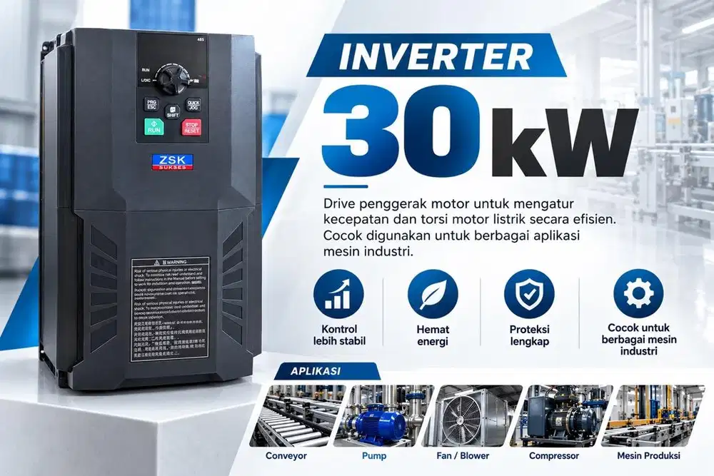 MESIN INVERTER 30KW MERK ZSK READY STOK