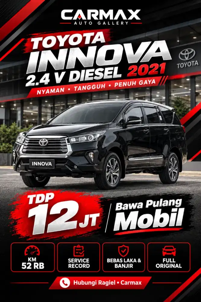 Toyota Innova Reborn 2.4 V 2021 Dp 11jt
