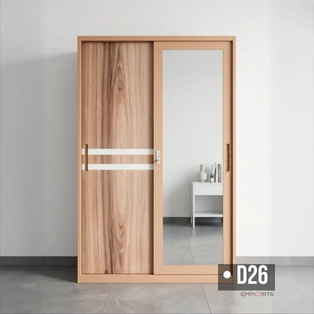 Lemari Pakaian Besi Pintu Sliding Importa S03-120 D26