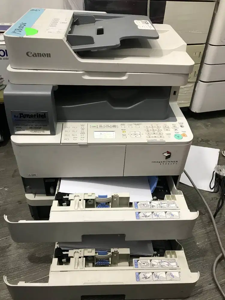MESIN FOTOCOPY CANON 1435 CETAK F4 DI KACA SECOND
