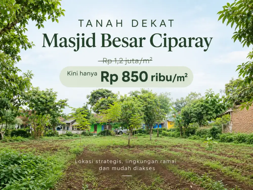 Jual Tanah Strategis Ciparay, Dekat Masjid Besar Ciparay