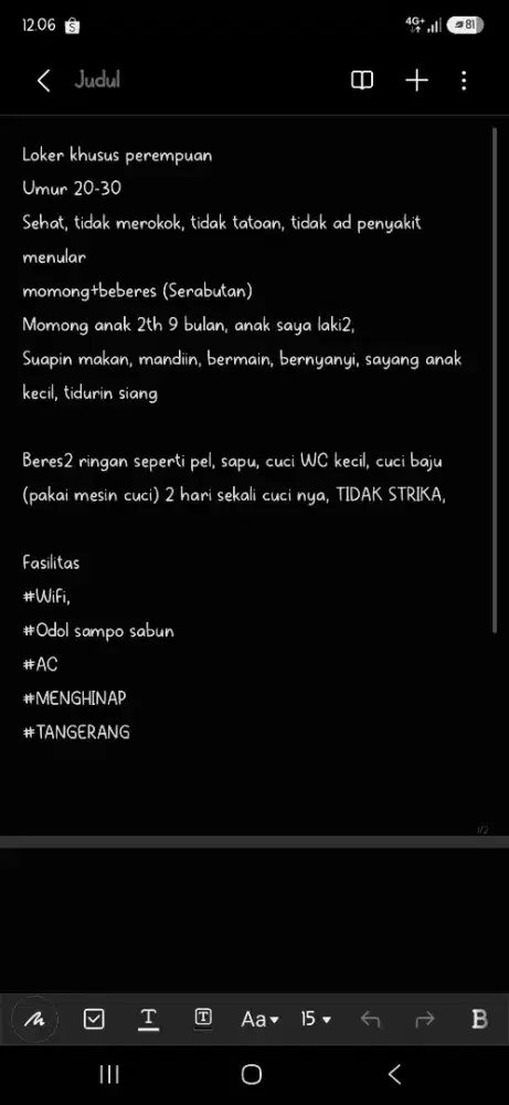 DIBUTUHKAN ART MOMONG