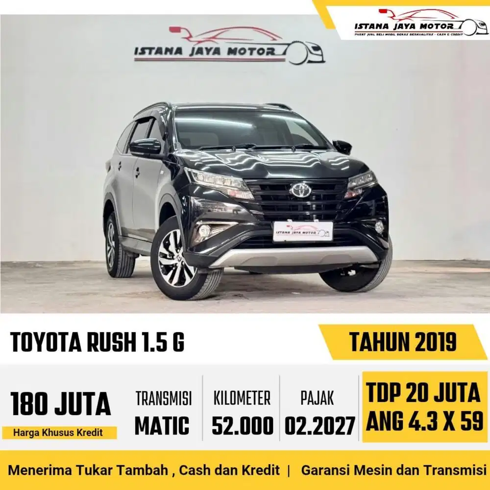 Toyota Rush G AT th 2019 #istana jaya motor
