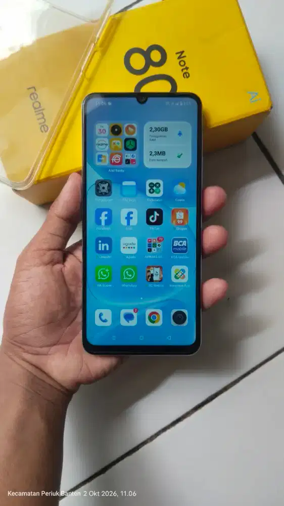 Jual aj ada realme note 80 fulset