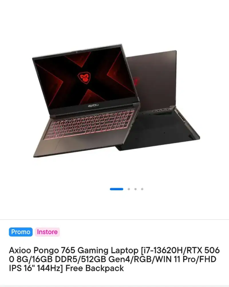 Laptop Gaming Axio Pongo 765 (core i7/RTX 5060/16 GB DDR5/512GB Gen4)