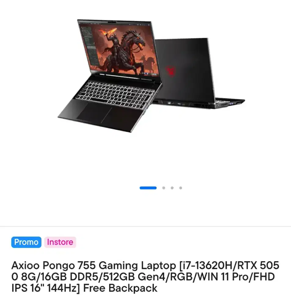 Laptop Gaming Axio Pongo 755 (core i7/RTX 5050/16 GB DDR5/512GB Gen4)
