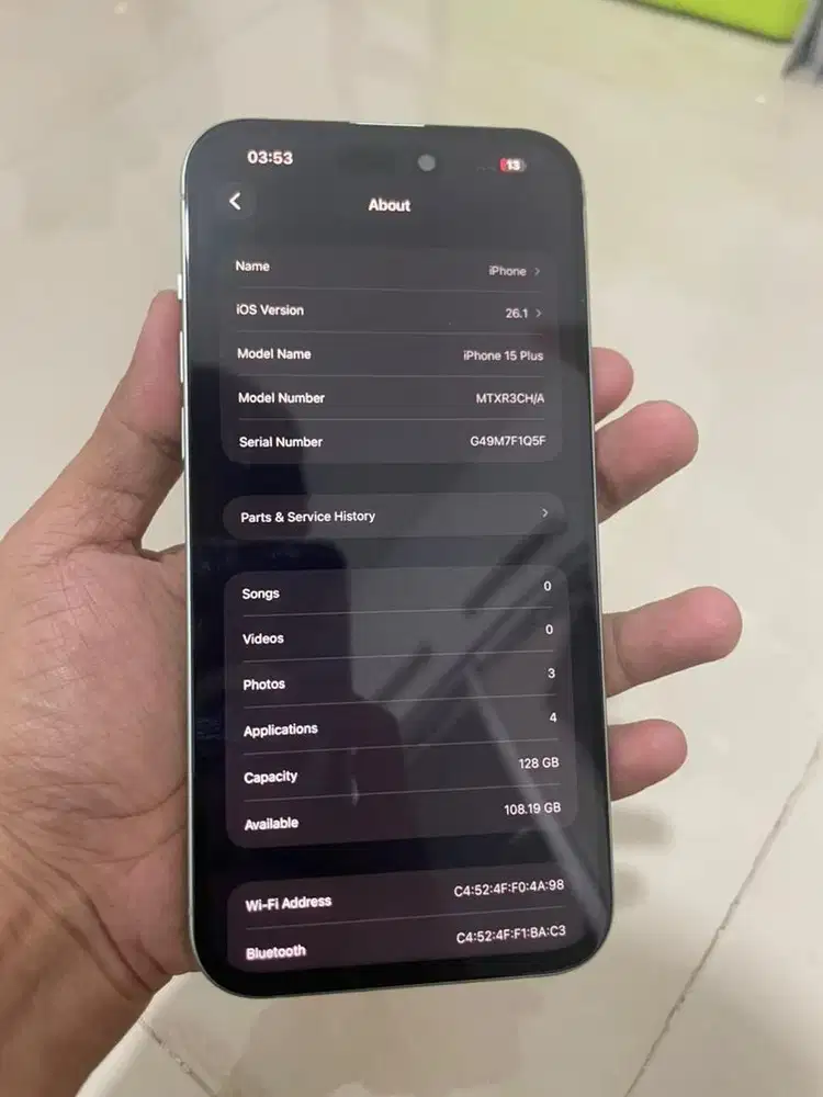 Iphone 15 plus 128gb bypass (wifi only) bisa tt barter