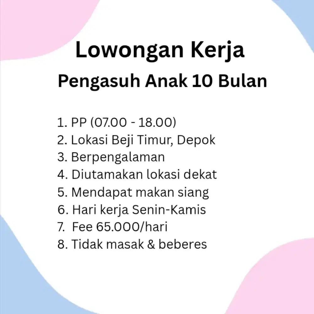 Lowongan Pengasuh