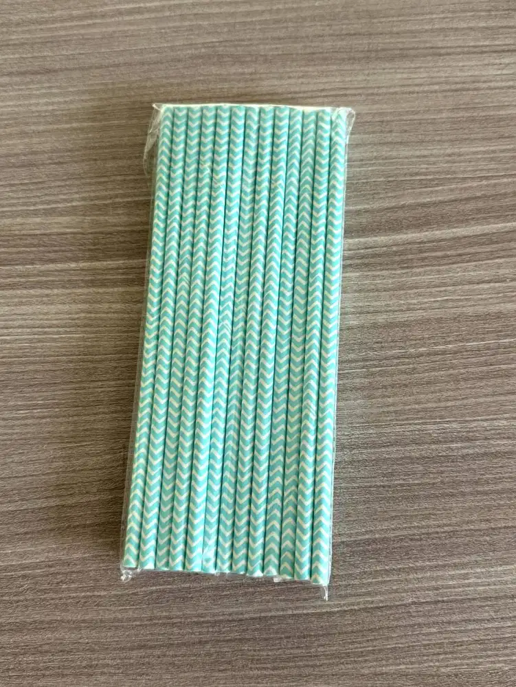 Sedotan Kertas / Paper Straw Chevron Tosca (Rp 20.000)