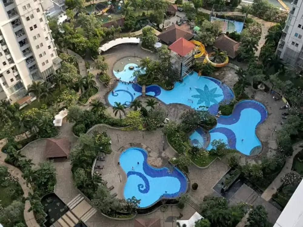 Apartemen Season City 2BR Tower A Semi Furnish View Swimming Pool di Grogol Jakarta Barat