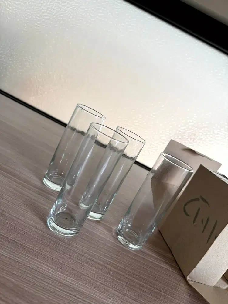 Set Gelas Sloki / Shot Glass Kaca Bening (1 Dus Isi 6 Pcs) - Rp 40.000