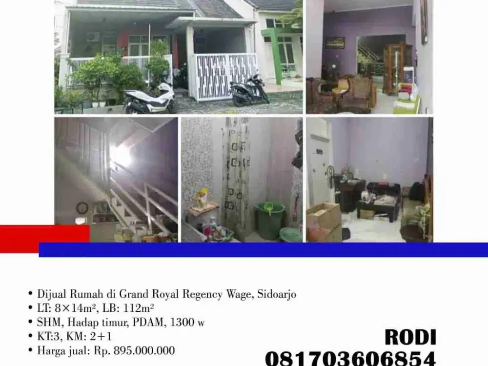 Dijual Rumah di Grand Royal Regency Wage, Sidoarjo