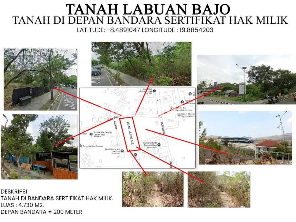 Dijual Tanah Strategis Depan Bandara Labuan Bajo