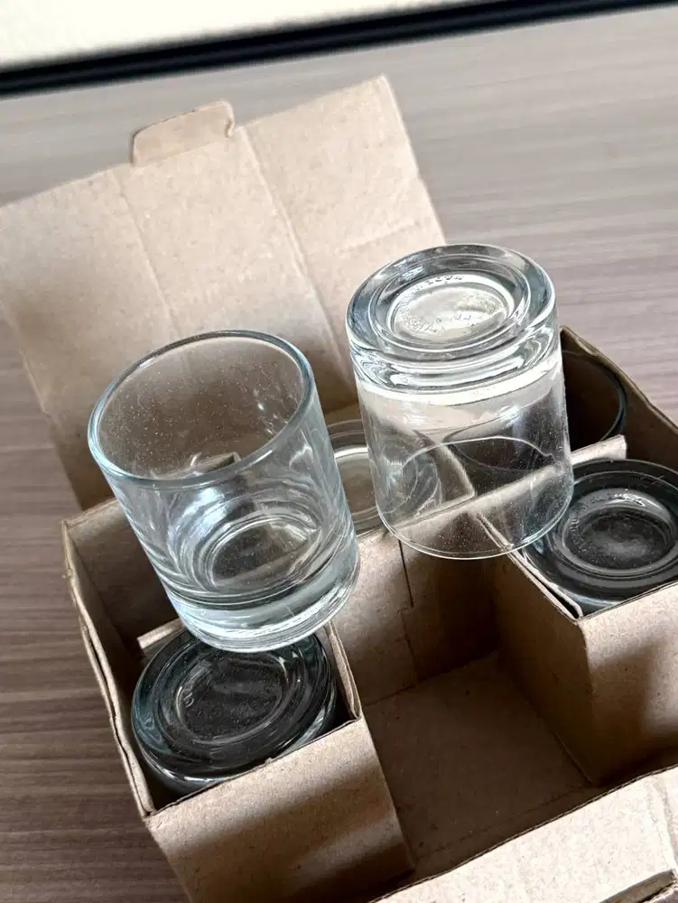 Set Gelas Sloki / Shot Glass Kaca Tebal (1 Dus Isi 6 Pcs)