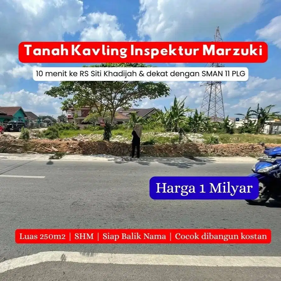 TANAH TEPI ASPAL PALEMBANG AREA PAKJO