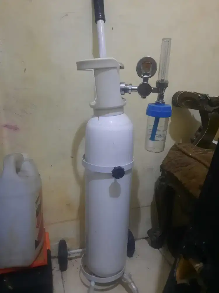 Jual Tabung Oksigen Medis Lengkap Regulator + Troli Roda