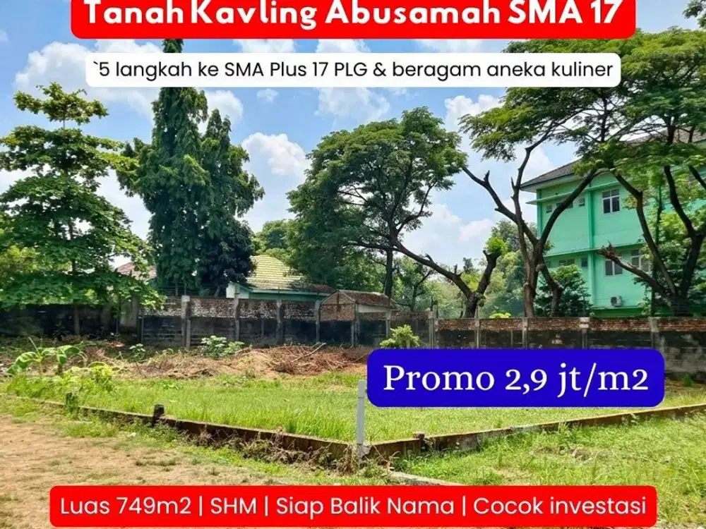 Tanah kosong samping SMA 17 Palembang