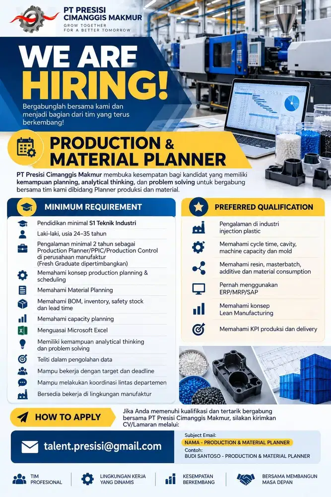 Admin Perencana Produksi dan Material