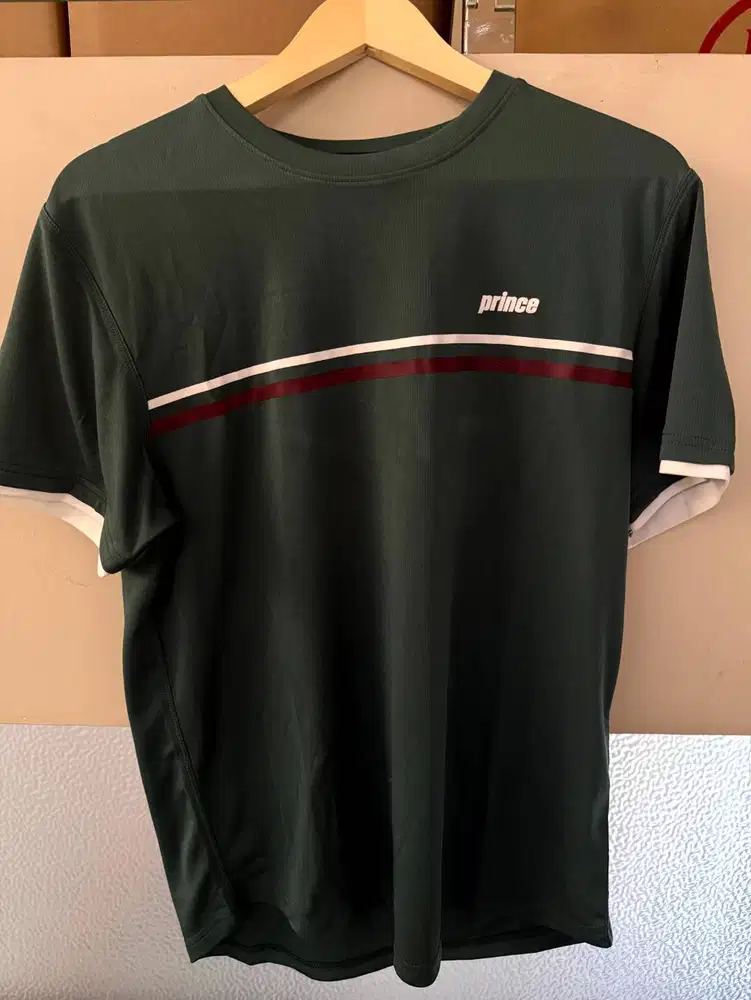 Kaos Olahraga Prince Original Hijau Botol / Dark Green