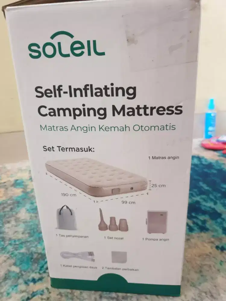 Jual cepat soleil matras angin kemah otomatis uk twin