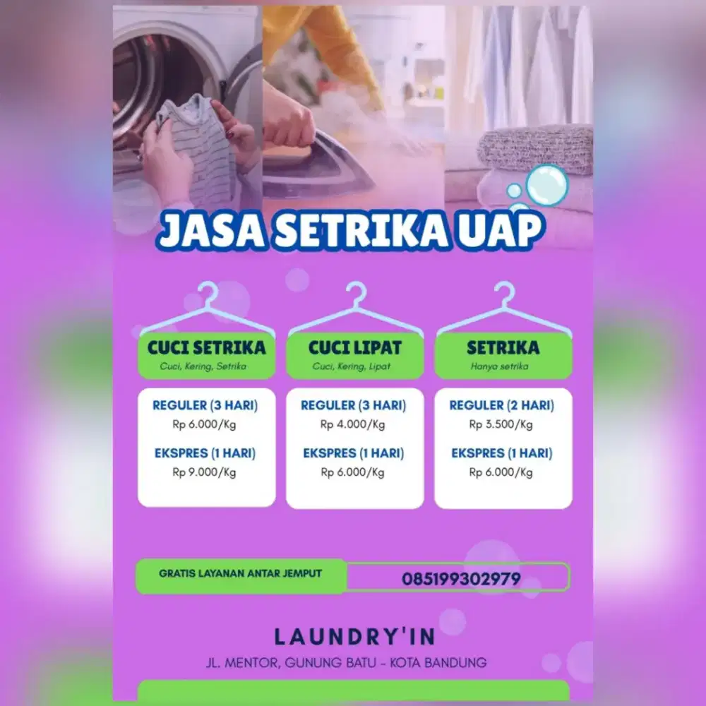 Jasa setrika uap
