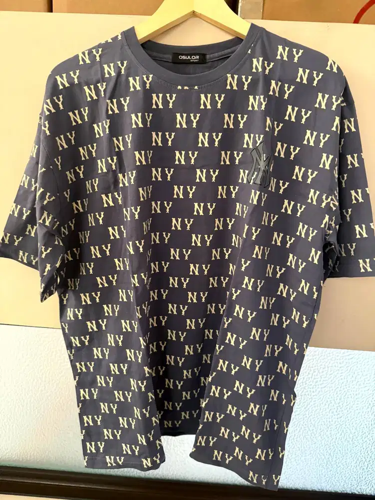 Kaos Oversize Osulor Sport Full Print NY Monogram Grey / Blue