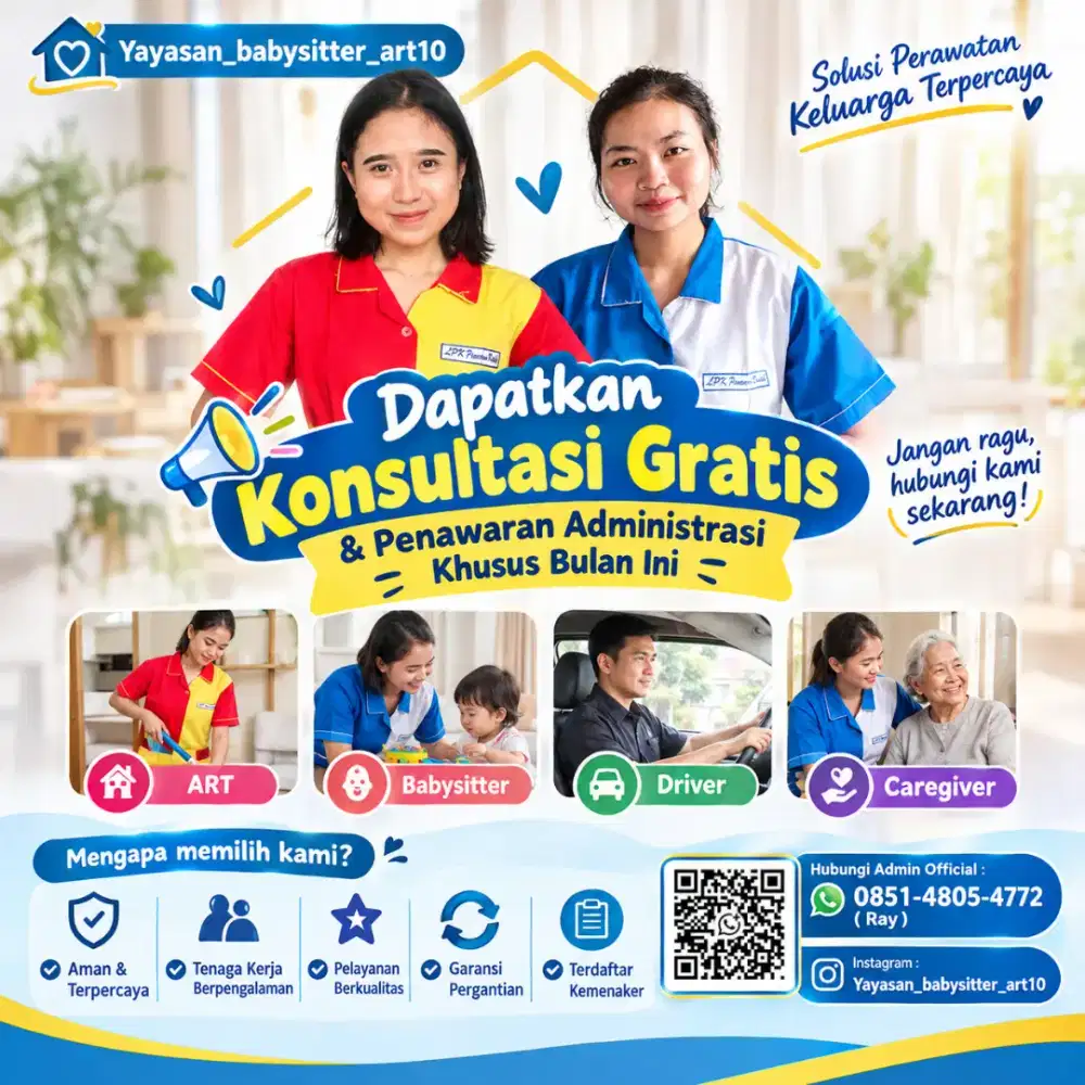 Jasa Penyaluran ART, Babysitter,Caregiver & Driver