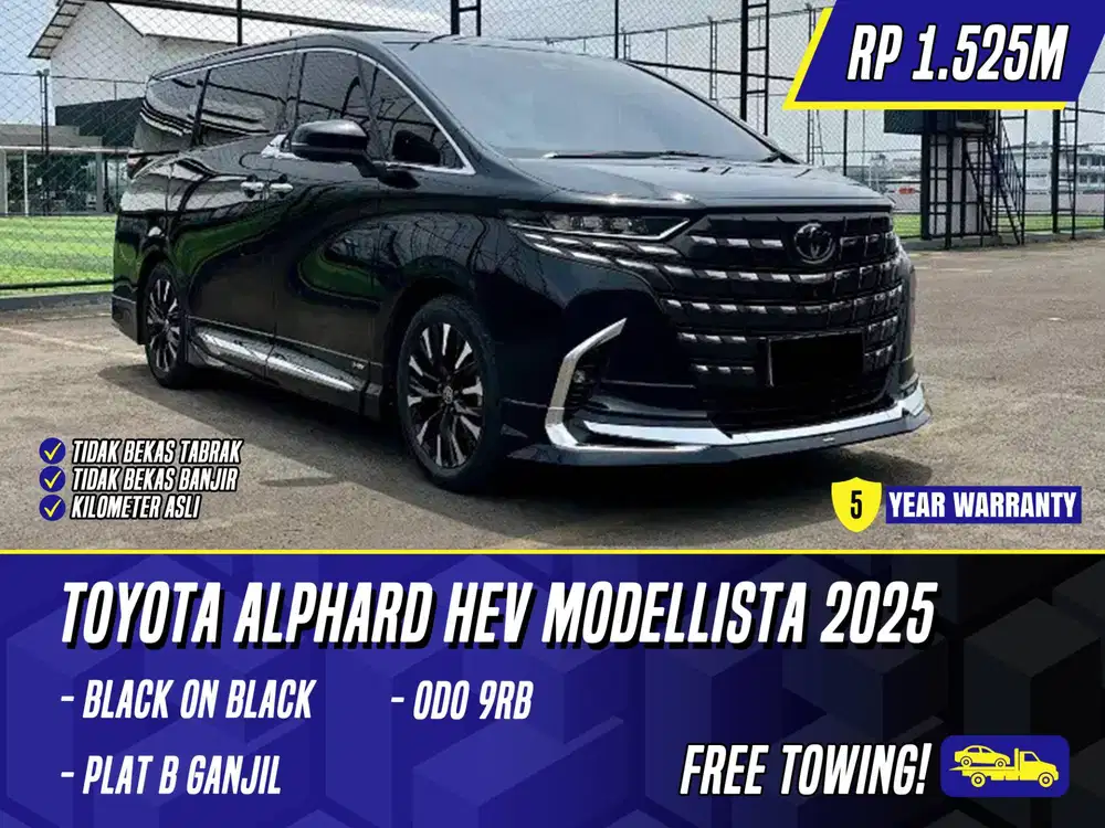 Toyota Alphard HEV Hybrid Modellista 2025 Black Hitam Modelista