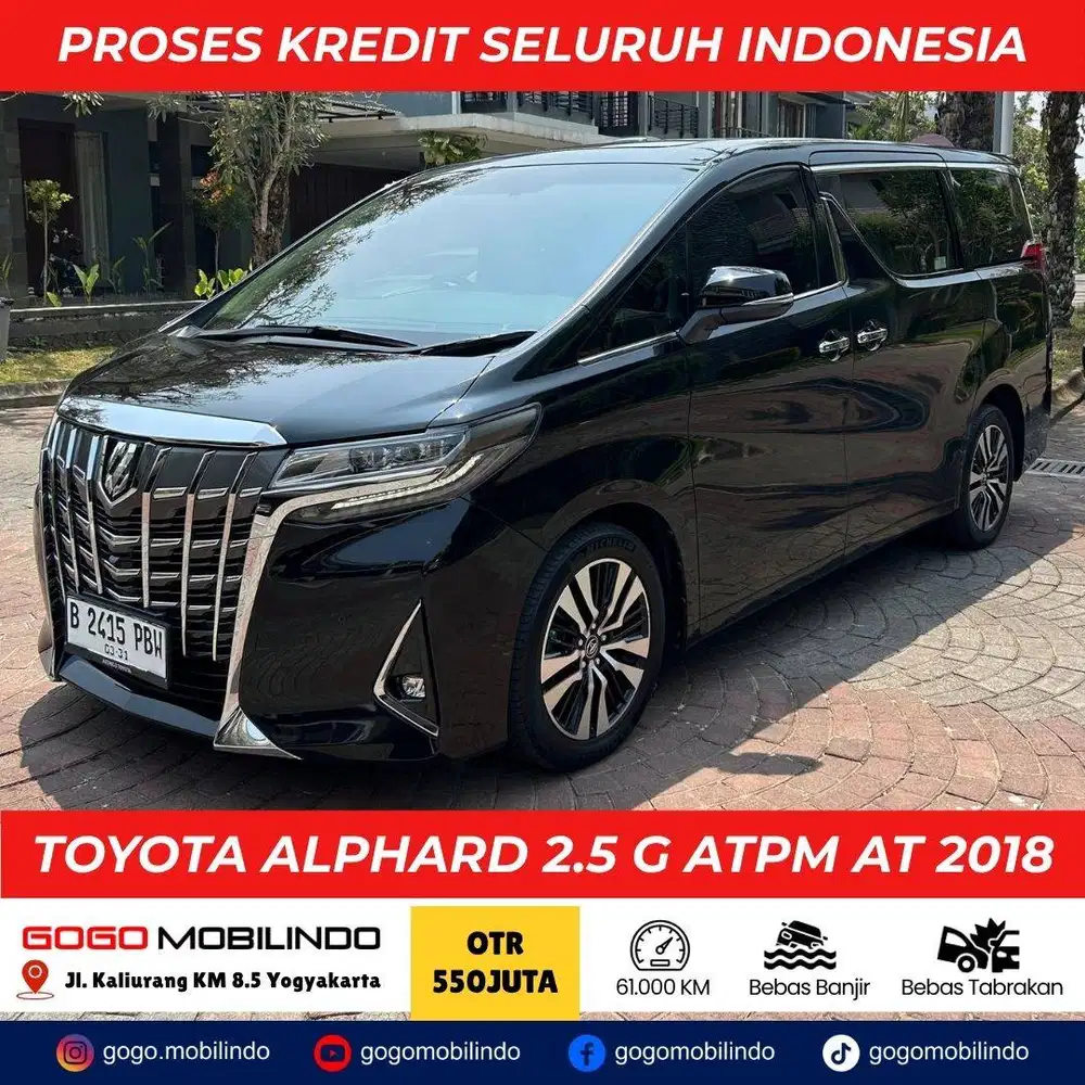 TOYOTA ALPHARD 2.5 G ATPM AT 2018 HITAM PEMAKAIAN 2019