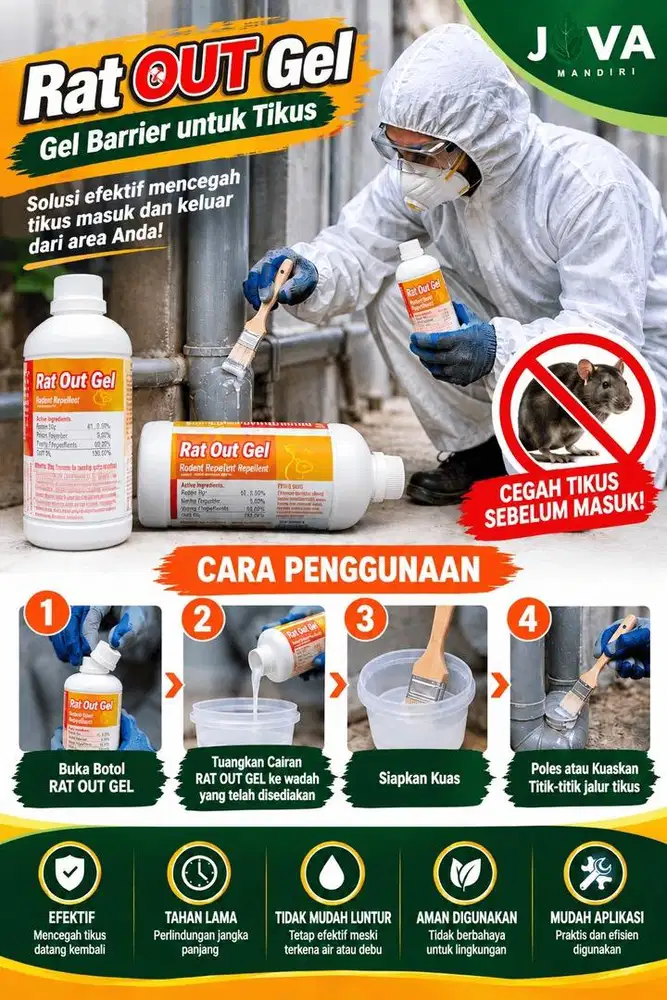 Gel Cairan Pengusir Tikus atau Anti Tikus Balikpapan - Rat Out Gel