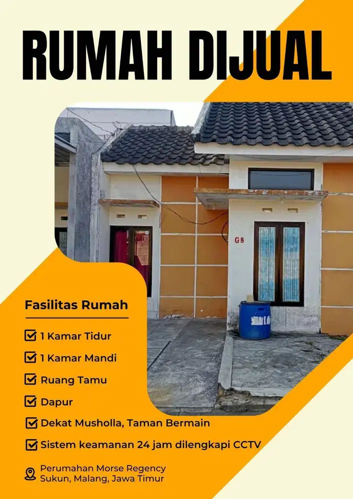 Rumah dijual cepat rumah di Morse Regency Sukun