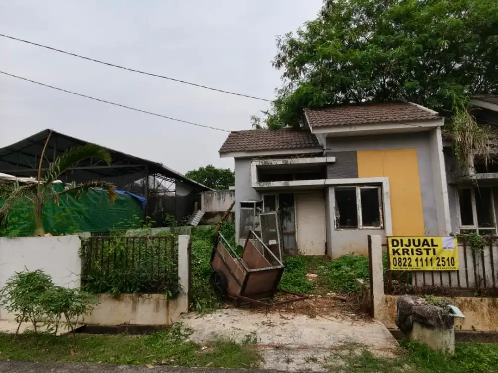 Rumah Butuh Renovasi Posisi Hoek di Harvest City Cileungsi