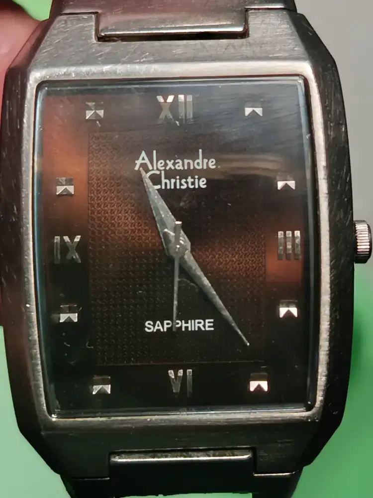 Alexandre Christie  Tank Style Sapphire Crystal