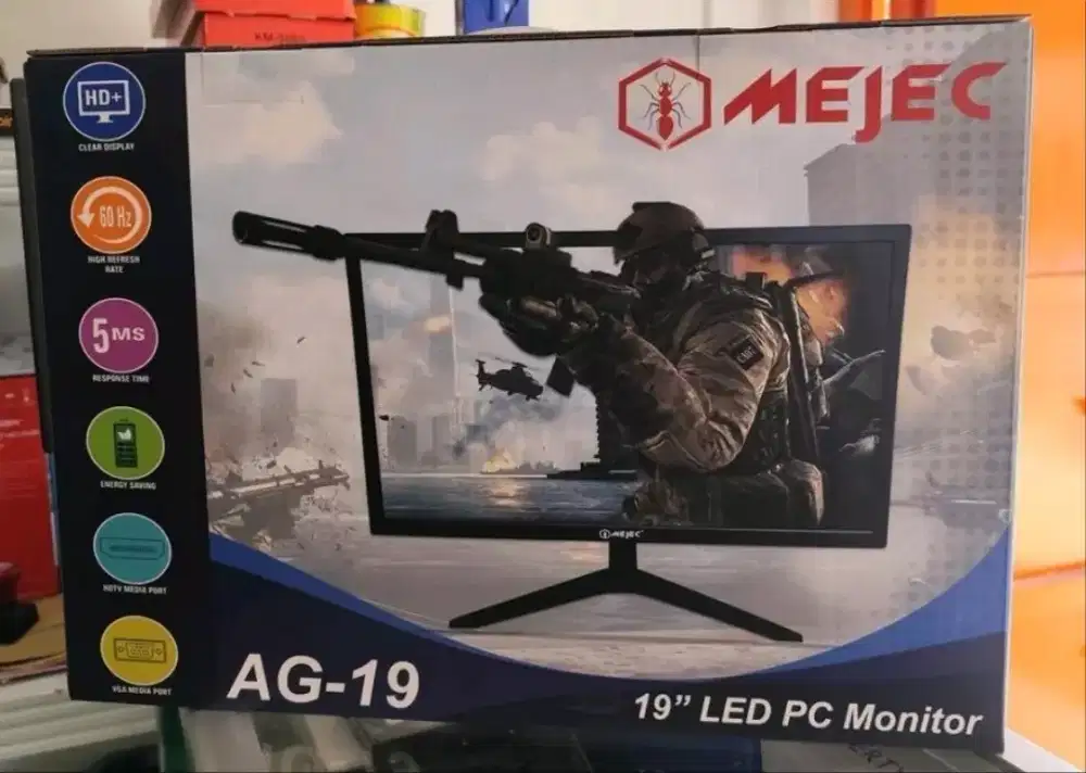 Monitor 19 inch. hdmi port . Kondisi BARU