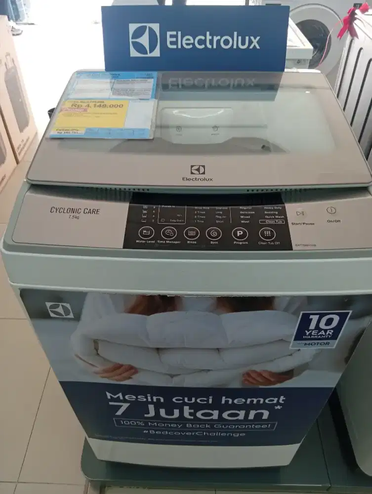 Mesin cuci Electrolux 7,5kg (bedcover kingsize approve)