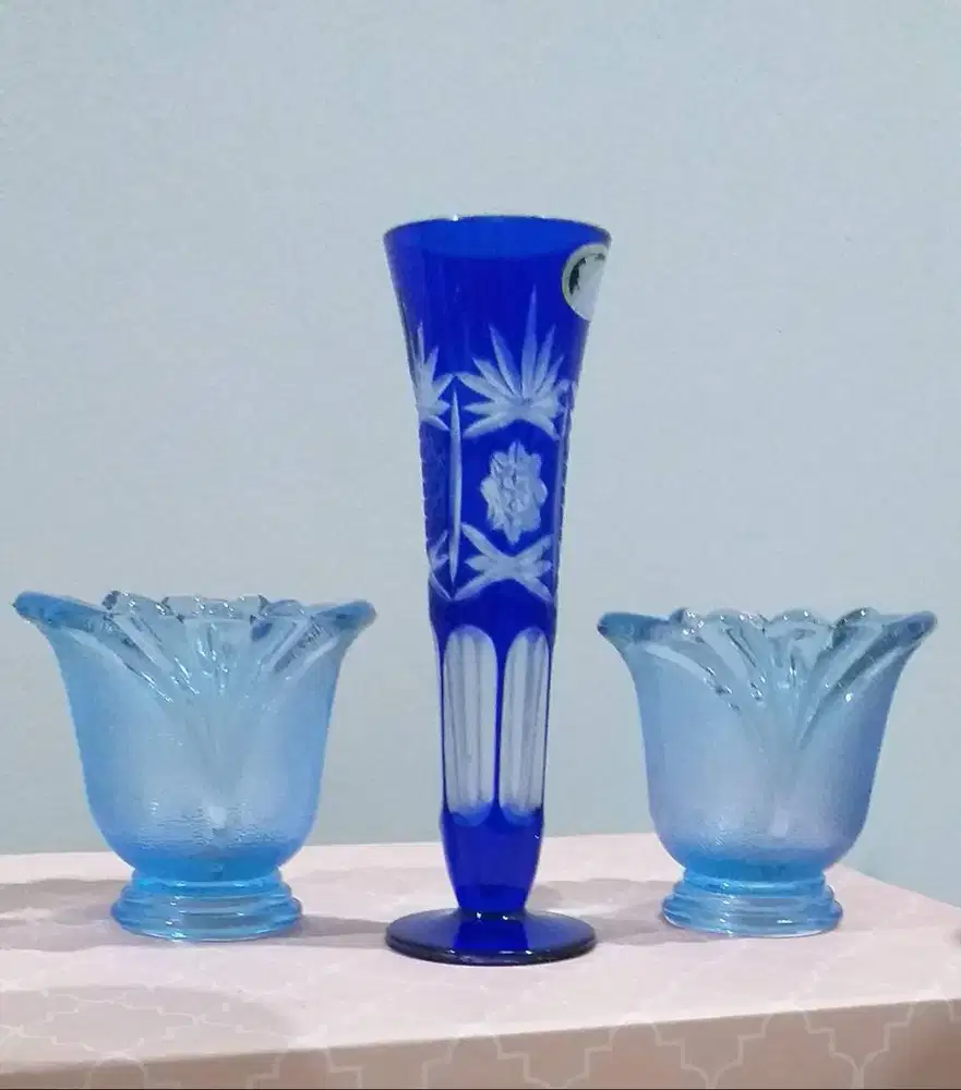 Set vas kristal + potpourribowl