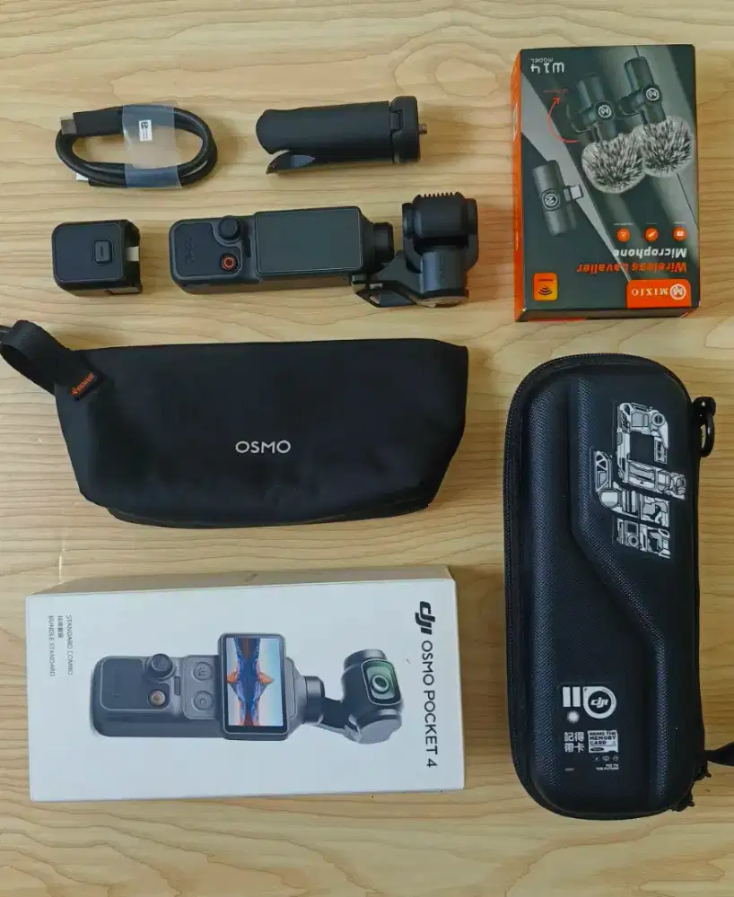 [FULL BONUS] DJI Osmo Pocket 4 + Tempered Glass – Garansi Panjang