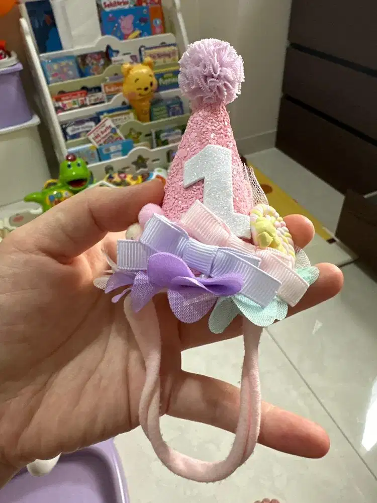 Jual Birthday Toppers Bandan 1 Tahun bayi