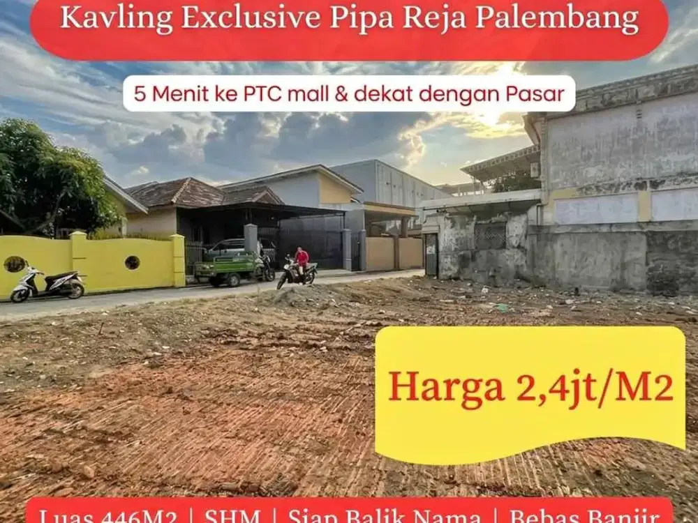Tanah murah bebas banjir JL Pipa Reja
