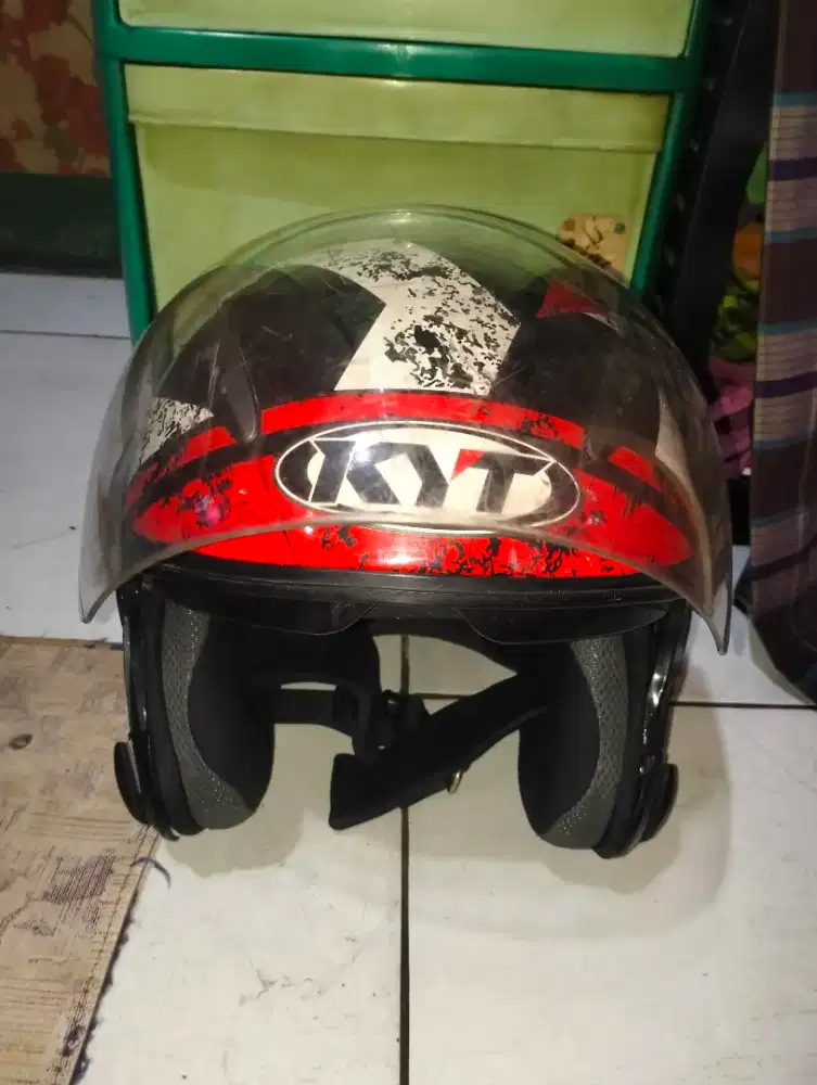 KYT GALAXY R MOTIF 5 RED FLUO SIAP PAKAI LANGSUNG