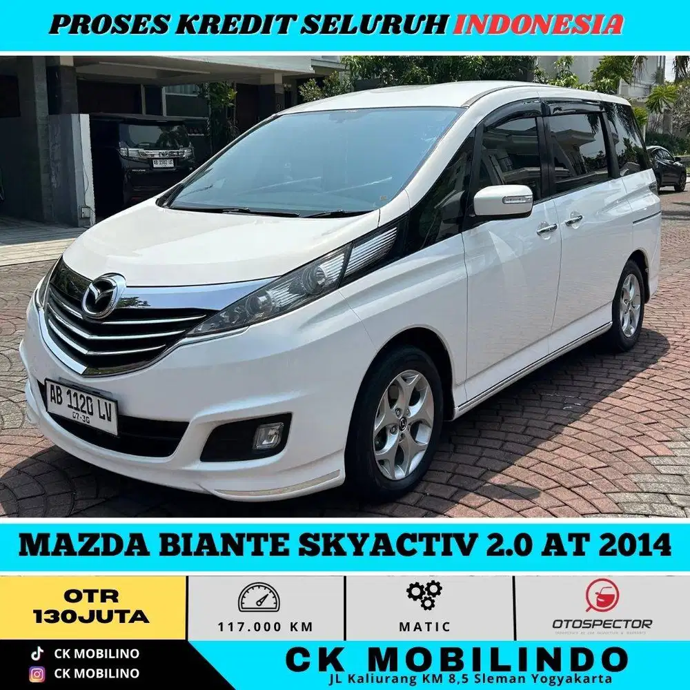 MAZDA BIANTE SKYACTIV 2.0 AT 2014 PUTIH PEMAKAIAN 2015 CUKUP 20JT DP