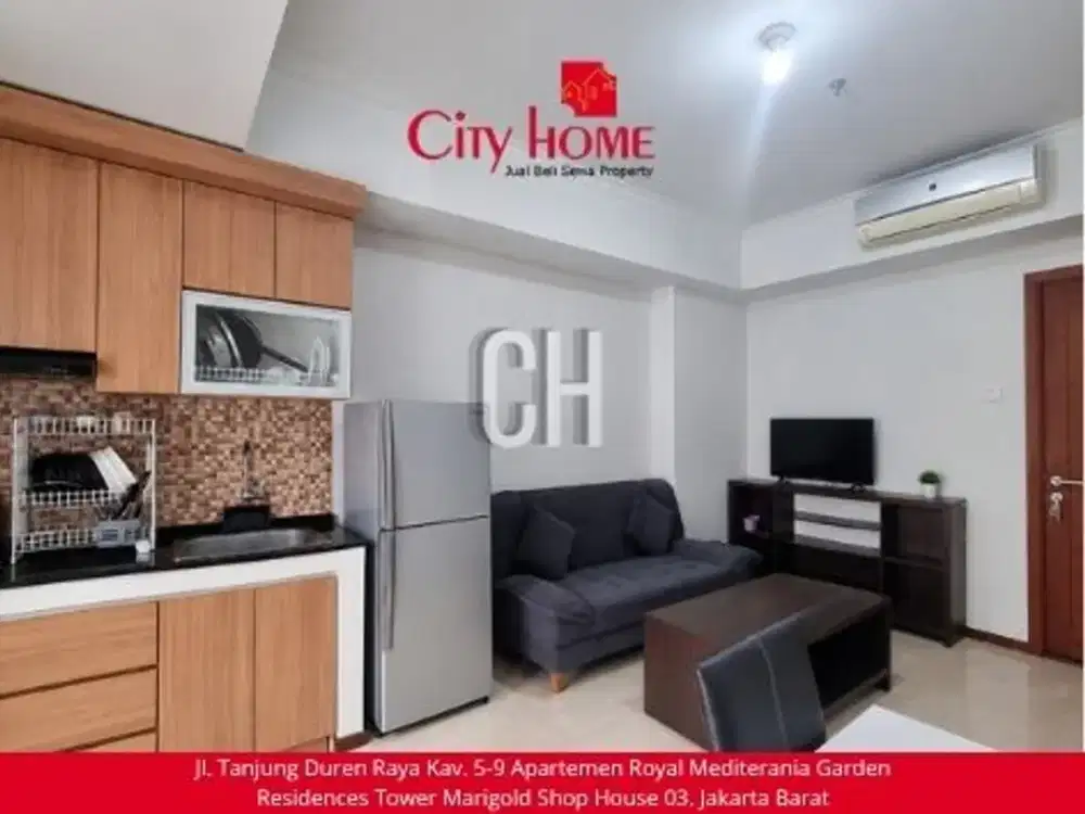 Disewakan Apartemen 2+1 BR Furnished di Royal Mediterania Garden Podomoro City