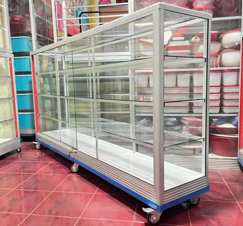 Etalase Pakai Roda+Siku 2mx1m