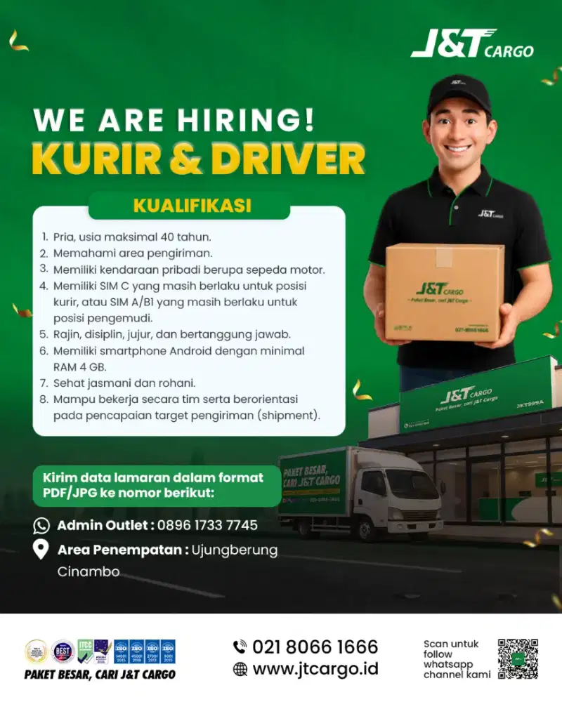 Lowongan kerja JNT CARGO
