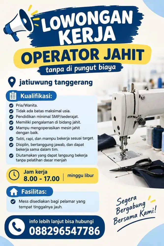 loker untuk jahit